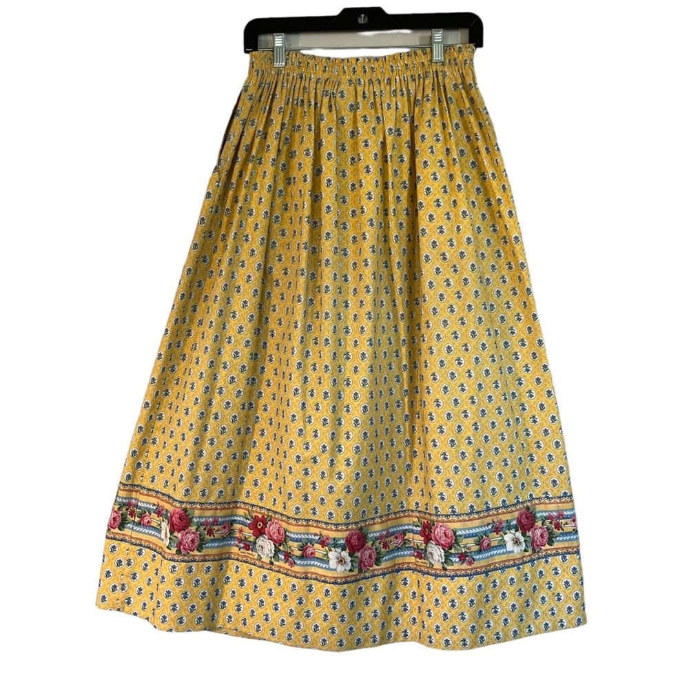 Vera Bradley Yellow Floral Maxi Skirt